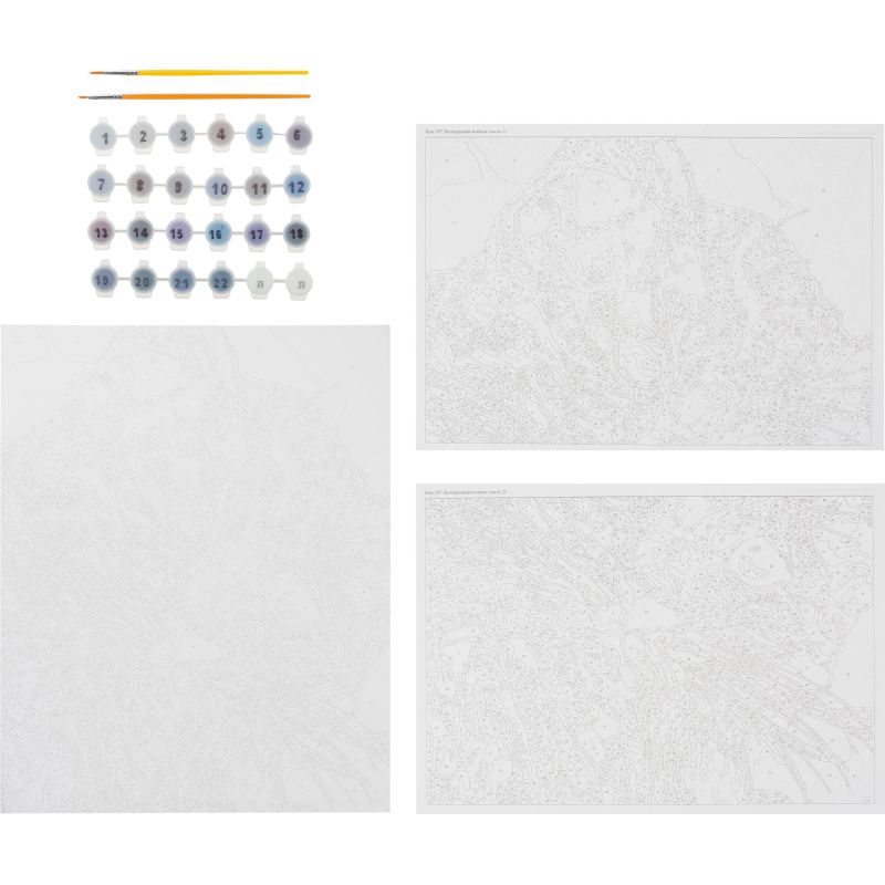 Картина по номерам на картоне 40×50 см Леопардовый котенок Кпн-207 набор