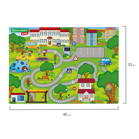 Настольное покрытие BRAUBERG KIDS, А3+, пластик, 46×33 см, «Лабиринт»