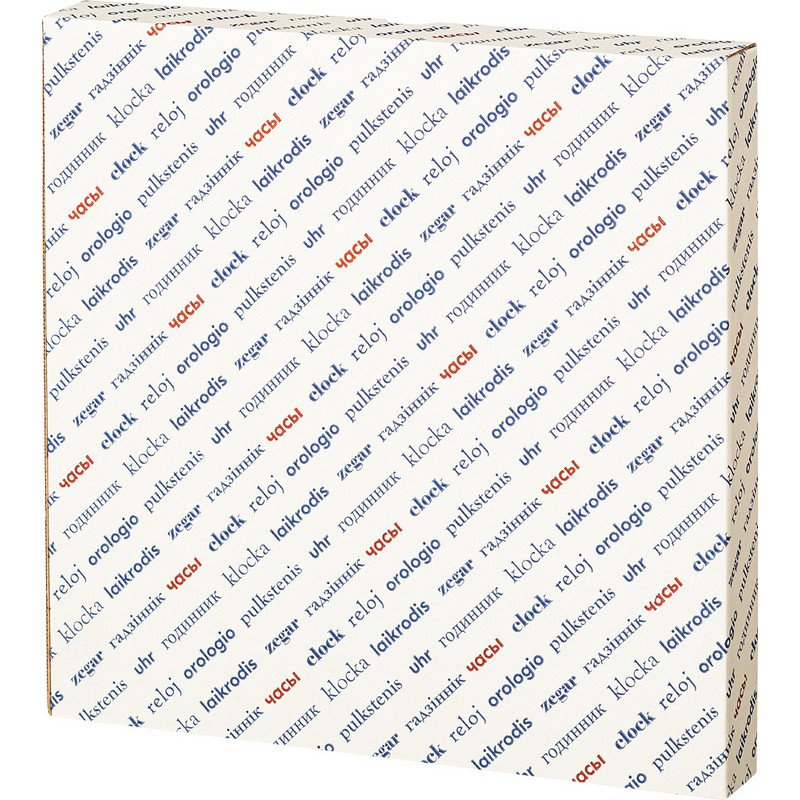 Часы настенные TROYKA 11110113, круг, белые, белая рамка, 29×29×3.5 см