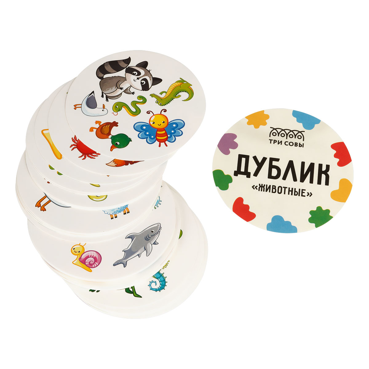 Игра настольная ТРИ СОВЫ «Дублик. Животные», 30 карточек, картонная коробка