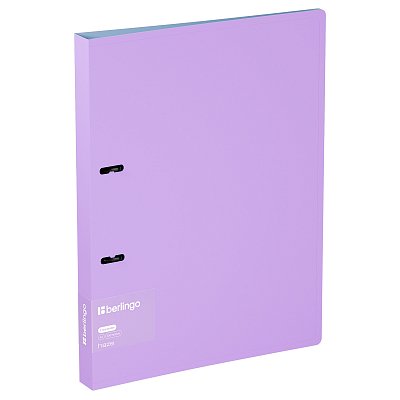 Папка на 2 кольцах Berlingo «Haze» A4, 24мм, 600мкм, D-кольца, с внутр. карманом, сиреневая, софт-тач