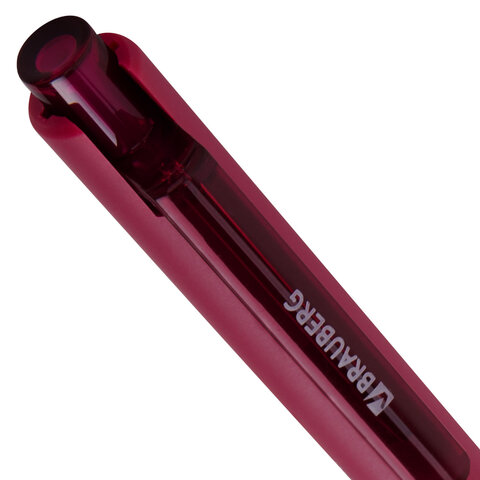 Ручка шариковая автоматическая BRAUBERG «VIVID», корпус soft-touch, СИНЯЯ, пишущий узел 0.7 мм, линия письма 0.35 мм