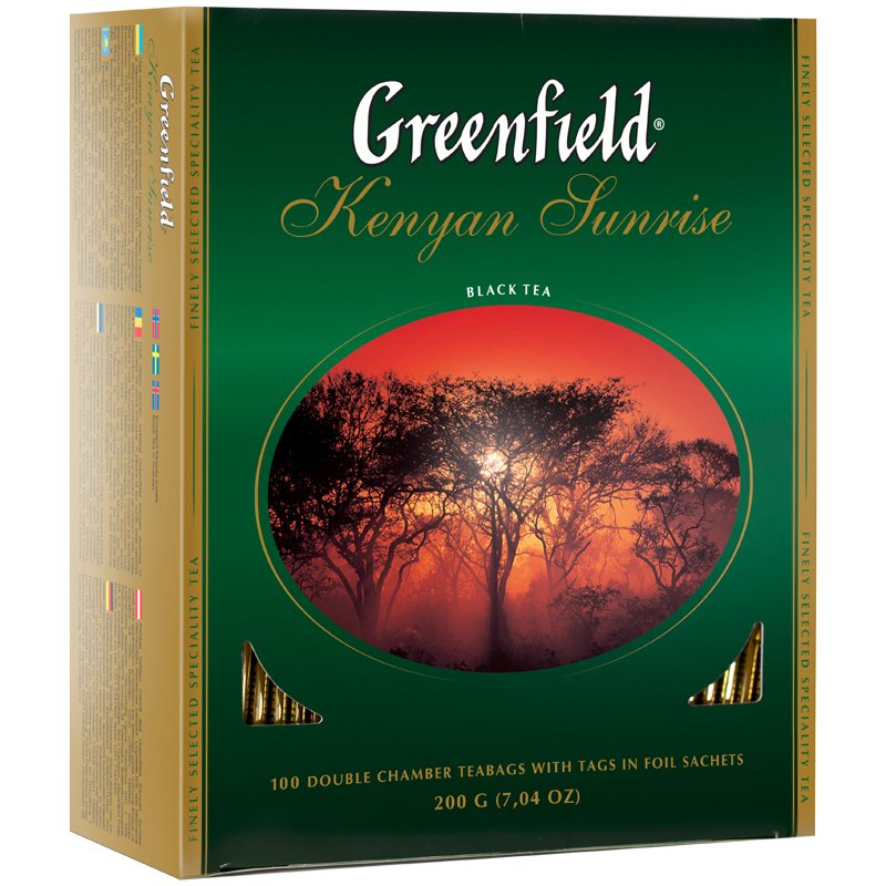 Чай Greenfield Kenyan Sunrise черн.фольгир. 100 пак/уп