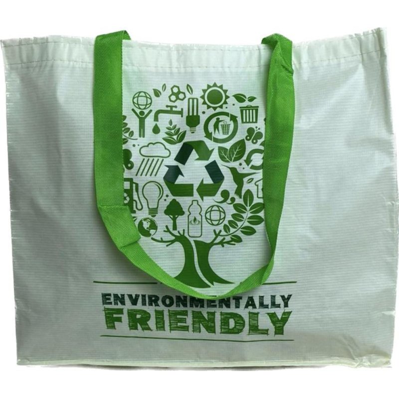 Сумка хозяйственная THINKGREEN с ручками размер 44×15×39