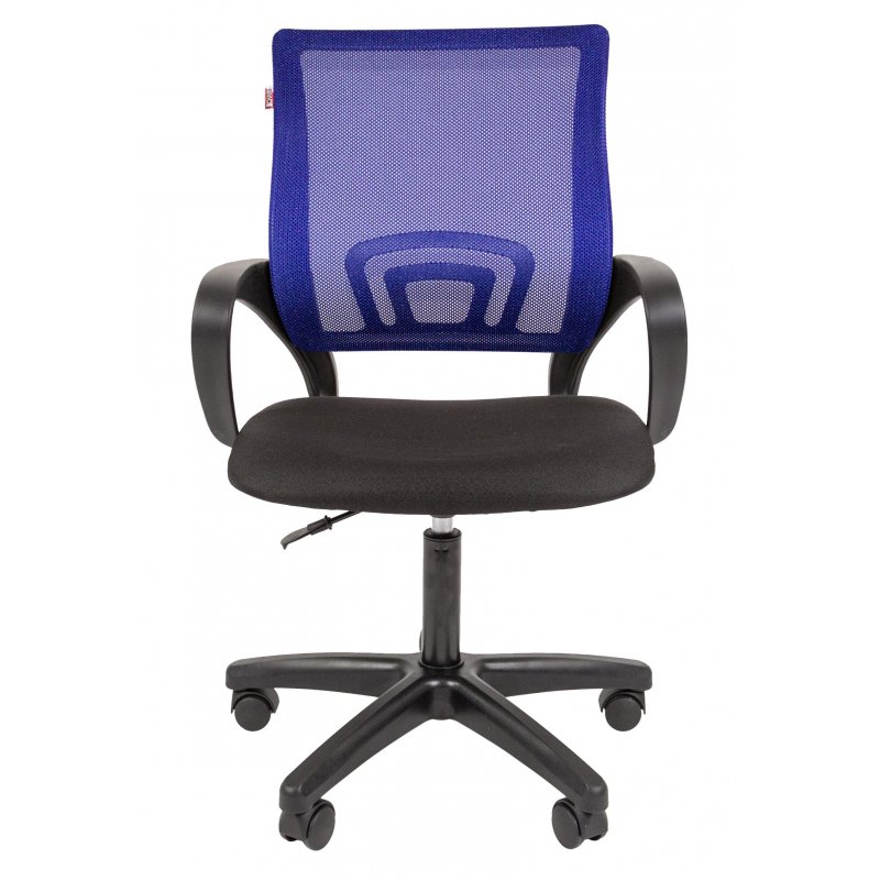 Кресло офисное Easy Chair 304 LT черное/синее (пластик/ткань/сетка)