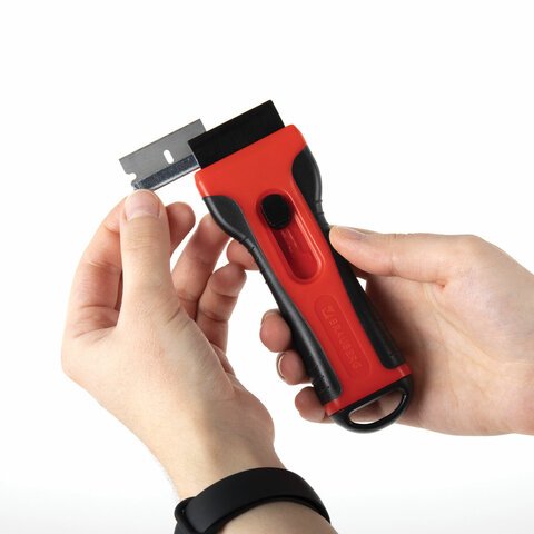 Скребок для любых поверхностей (керамикастеклоплитка) BRAUBERG SMART CLEAN5 лезвий607457