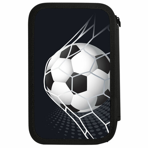 Пенал ПИФАГОР, 3 отделения, ламинированный картон, 19×11 см, «Ball kick»