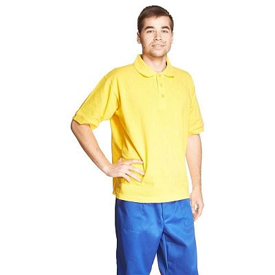 Рубашка Поло (190 г), короткий рукав, желтый (XXXL)