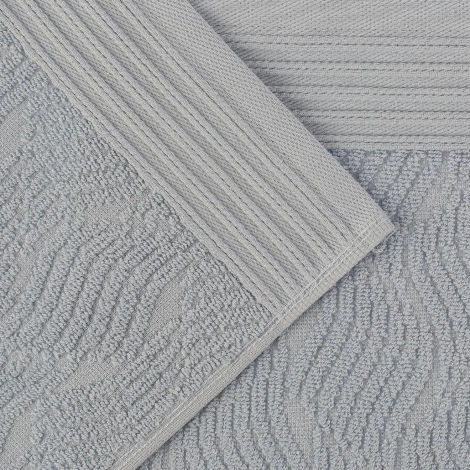 Полотенце махровое Комус банное бордюр Жаккард 70×120 см,500 г/м2, Голубой