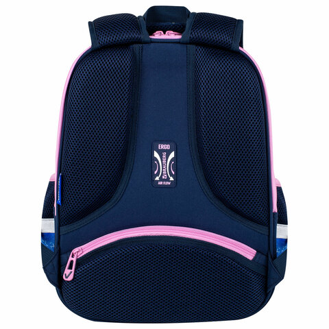 Ранец BRAUBERG FIT, 2 отделения, Night watcher, СВЕТЯЩИЙСЯ, 38×27х14 см