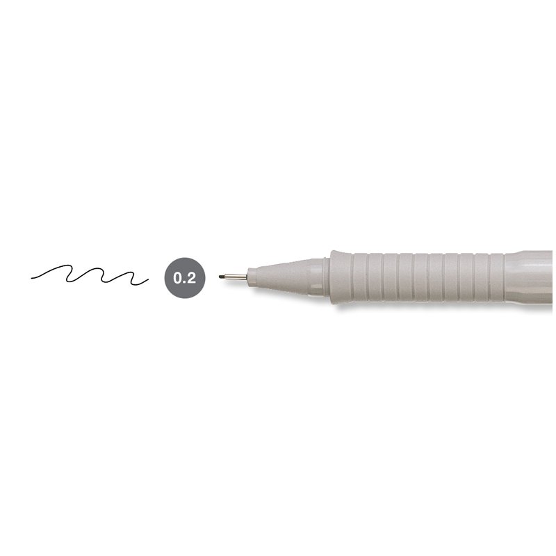 Ручка капиллярная Faber-Castell «Ecco Pigment» черная, 0.2мм
