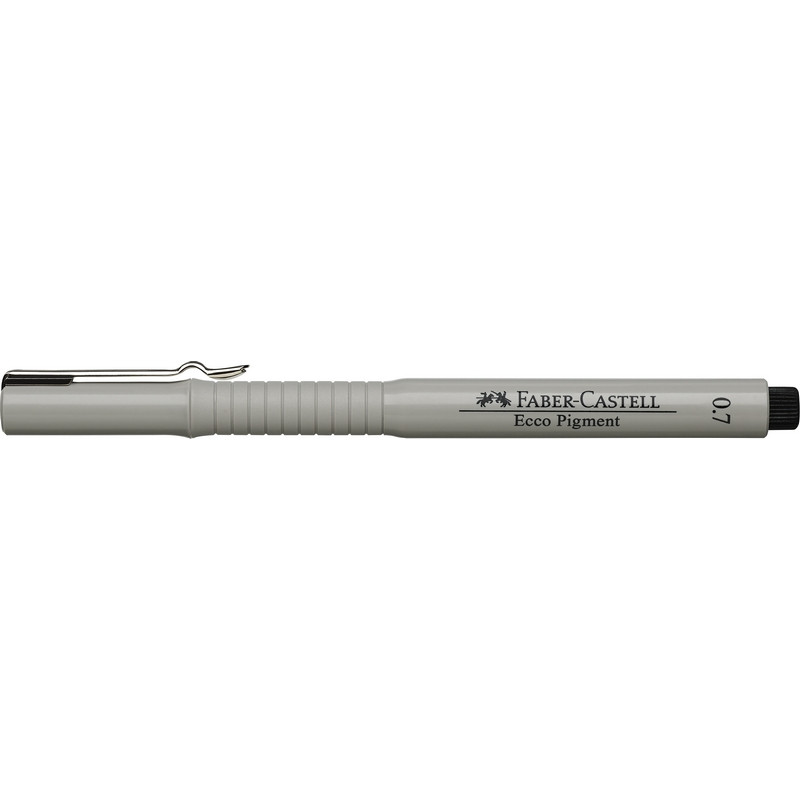 Ручки капиллярные FABER-CASTELL, НАБОР 4 шт., «Ecco Pigment», ЧЕРНЫЕ, линия 0.1/0.3/0.5/0.7 мм