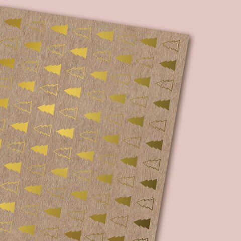 Бумага упаковочная С ЭФФЕКТАМИ новогодняя НАБОР 3 шт. «Winter Kraft», 70×100 см, ЗОЛОТАЯ СКАЗКА