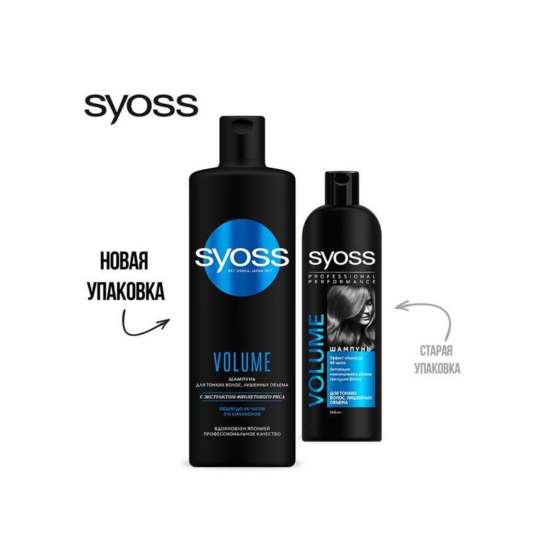Шампунь Syoss Volume для тонких и лишенных объема волос 450 мл