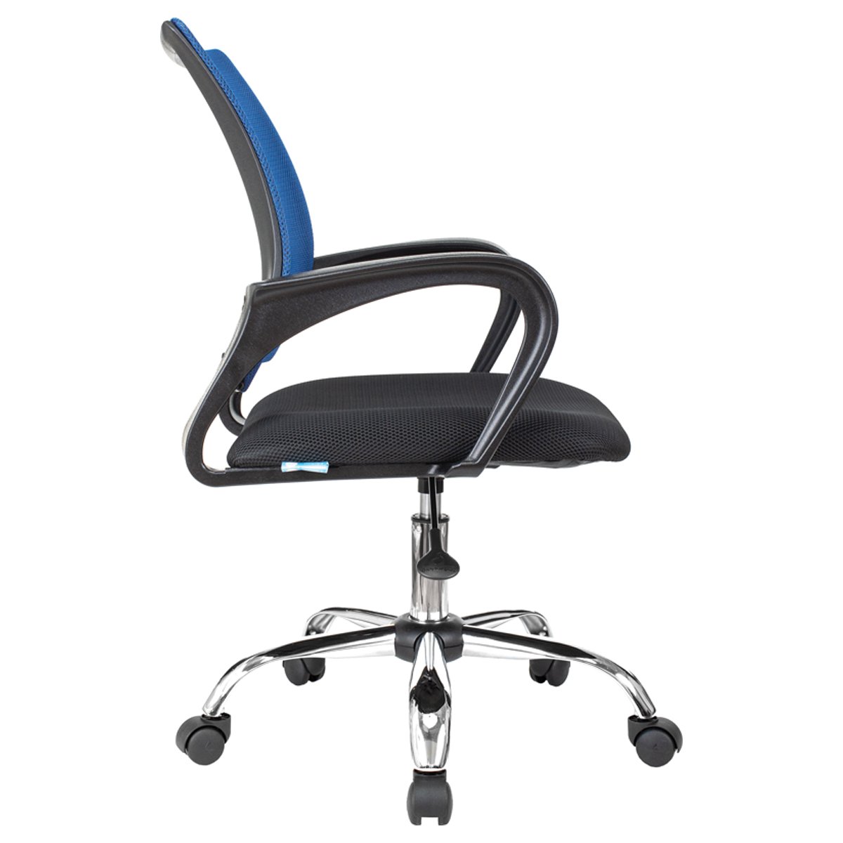 Кресло оператора Helmi HL-M95 R (695) «Airy», СН, спинка сетка синяя/сиденье ткань TW черная, пиастра