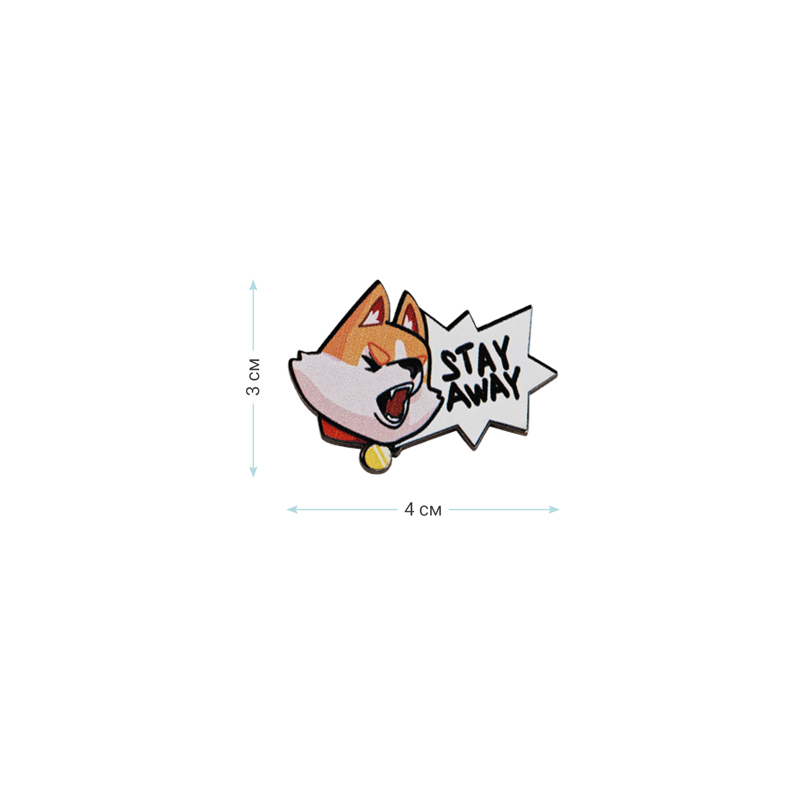 Значок деревянный MESHU «High five», прямая УФ-печать, 4.0×3.0см