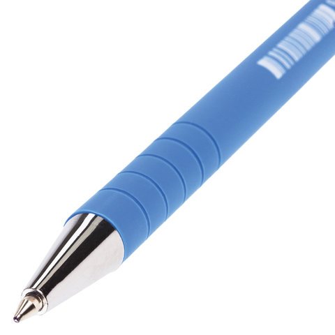 Ручка шариковая BRAUBERG «Capital blue», СИНЯЯ, корпус soft-touch голубой, узел 0.7 мм, линия письма 0.35 мм