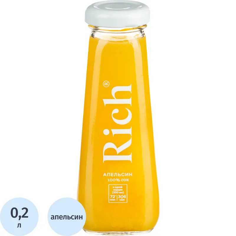 превью Сок Rich апельсиновый 0.2 л