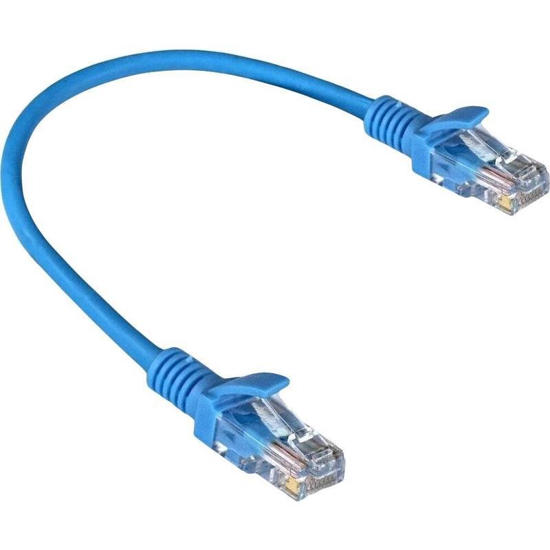 превью Патч-корд ExeGate UTP-RJ45-RJ45-5e-0.3M-BL, 5e, 0.3м, синий