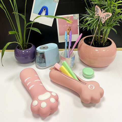 Пенал-косметичка ЮНЛАНДИЯ на молниисиликон«Paw Pink»розовый20×7 см270057