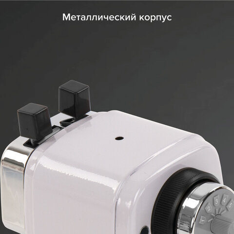 Точилка механическая BRAUBERG «METALLIC-X»для ч/гр и цветных карандашей (в том числе утолщенных)креплениеметаллический корпус228481