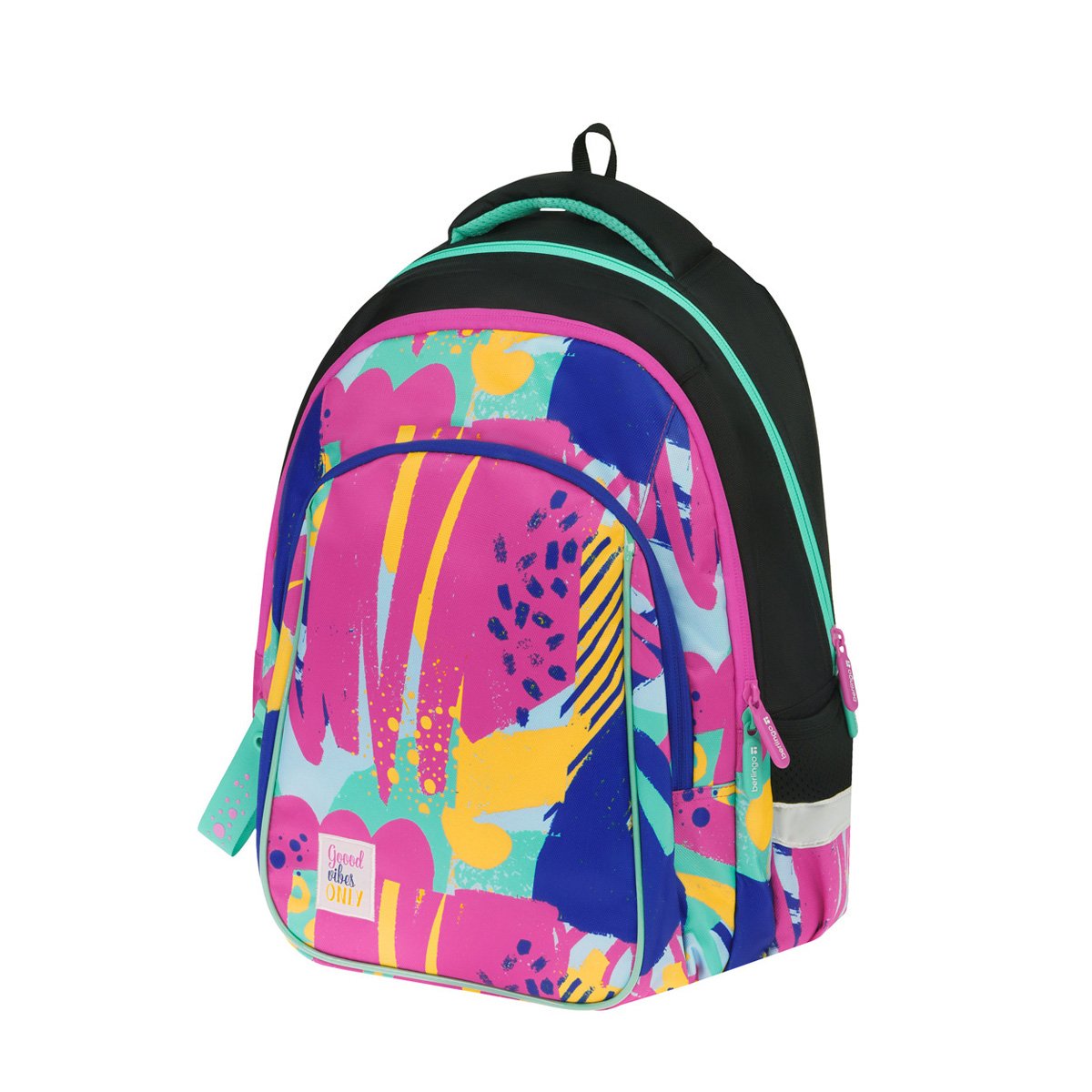 превью Рюкзак Berlingo Comfort «Abstract pink» 38×27×18см, 3 отделения, 3 кармана, эргономичная спинка