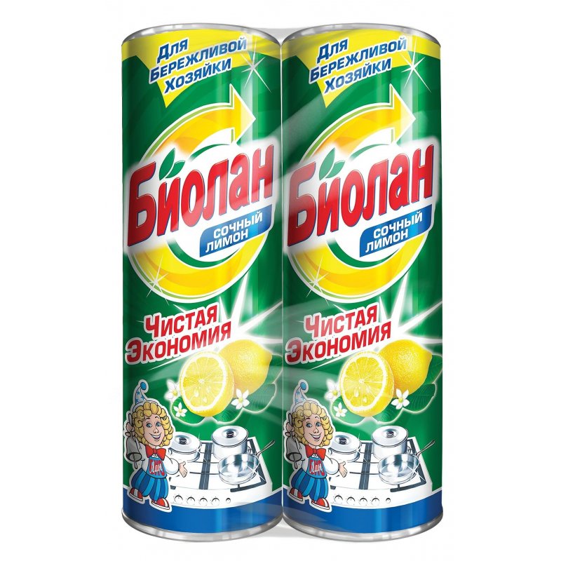 Чистящее средство 400 г, БИОЛАН «Сочный лимон», порошок