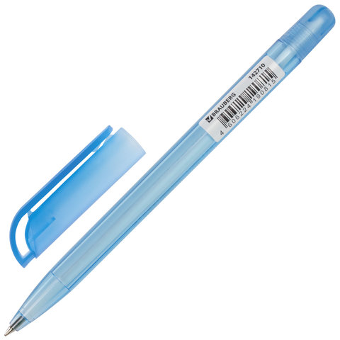 Ручка шариковая масляная BRAUBERG «Olive Pen Tone», СИНЯЯ, корпус тонированный, узел 0.7 мм, линия письма 0.35 мм