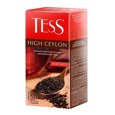 Чай черный пакетированный Tess High Ceylon, 2.25гх25пак