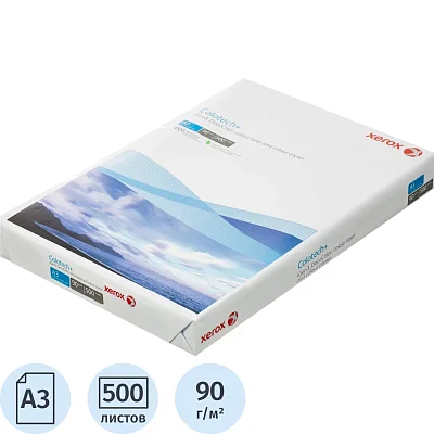 Бумага для цветной лазерной печати Xerox Colotech + (A3, 90 г/кв.м, 500 листов, 003R94642)