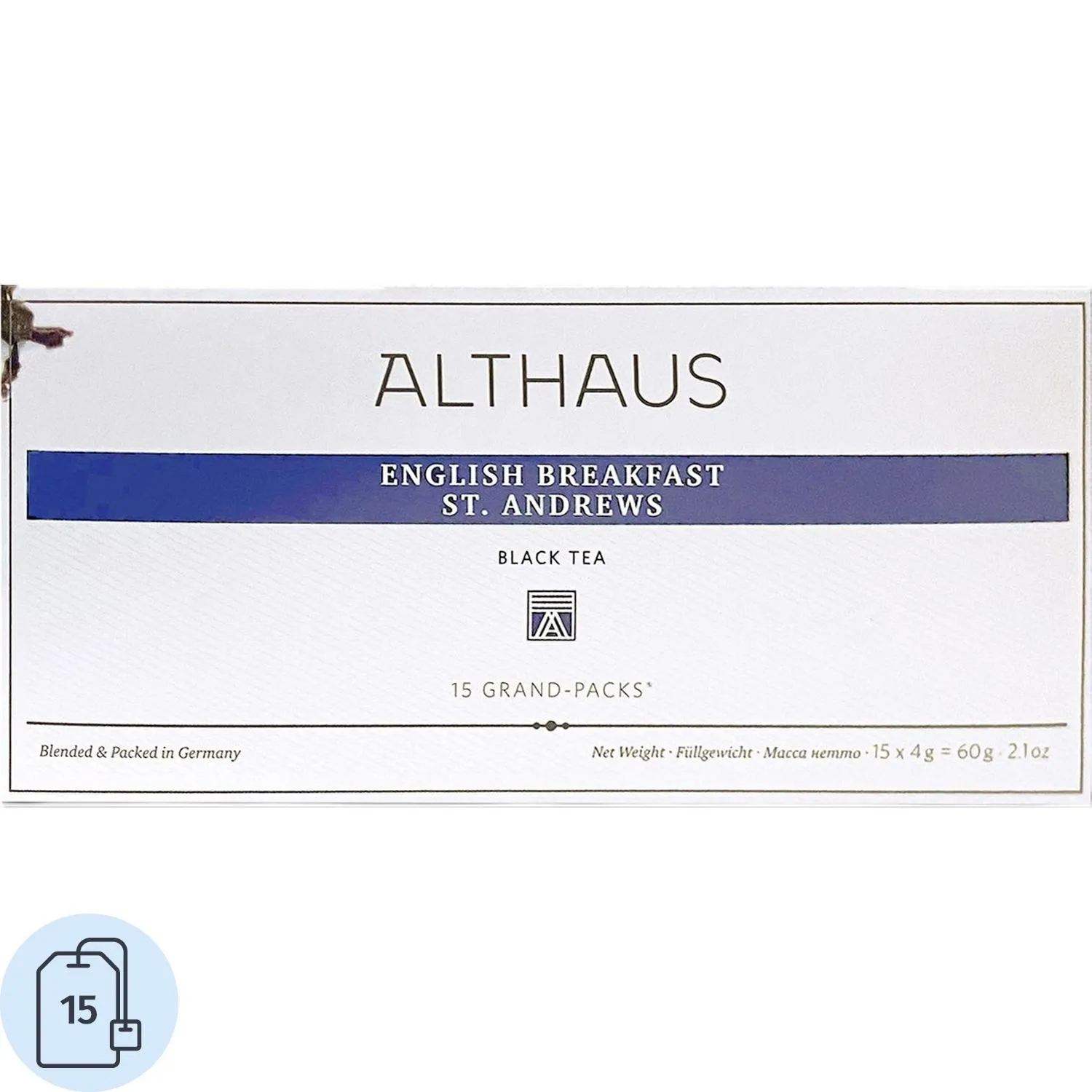 превью Чай чёрный Althaus Grand Pack English Breakfast St. Andrews 15 пакетиков