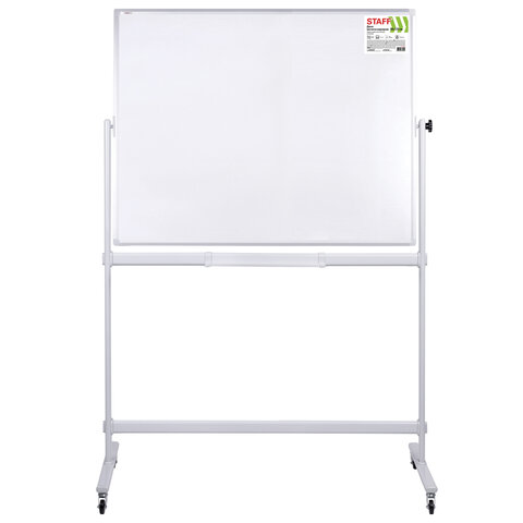 Доска магнитно-маркерная НА СТЕНДЕ 90×120 см, 2-сторонняя, STAFF