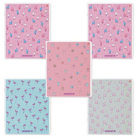 превью Тетрадь А5 48 л. АЛЬТ скоба, клетка, Soft Touch, фольга, «ЗЕФИРНОЕ НАСТРОЕНИЕ»