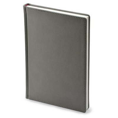 Ежедневник недатированный Альт Velvet искусственная кожа Soft Touch A5+ 136 листов светло-серый (146×206 мм)