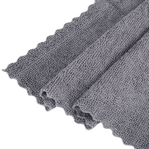 Салфетки из МИКРОФИБРЫ 30×30 см, GRAY & BLACK, big pack, КОМПЛЕКТ 10 штук, 180 г/м2, LAIMA HOME