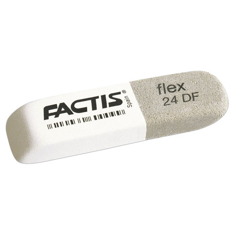 превью Резинка стирательная большая FACTIS Flex 24 DF (Испания), двуцветная, 74×20×10 мм, синтетический каучук
