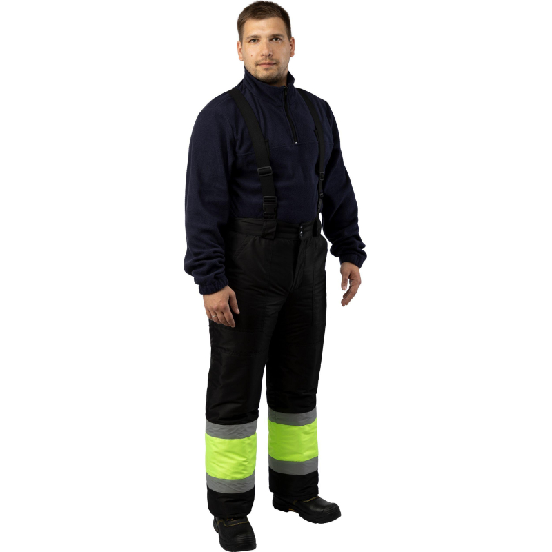 Брюки рабочие зимние муж. з28-БР лимон/черн (р.48-50) 170-176