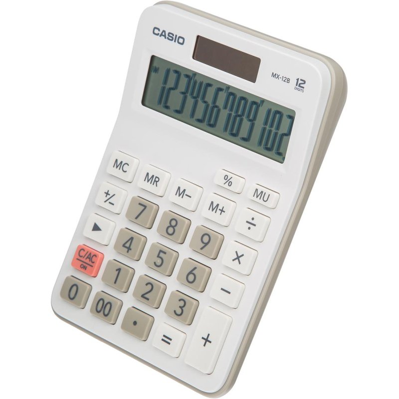 Калькулятор настольный Casio MX-12B-WE 12-разрядный белый арт. 102735 ...