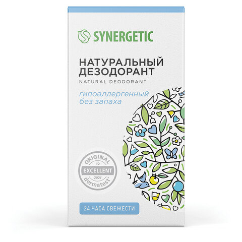 Дезодорант 50 мл, SYNERGETIC «Без запаха», роликовый, натуральный
