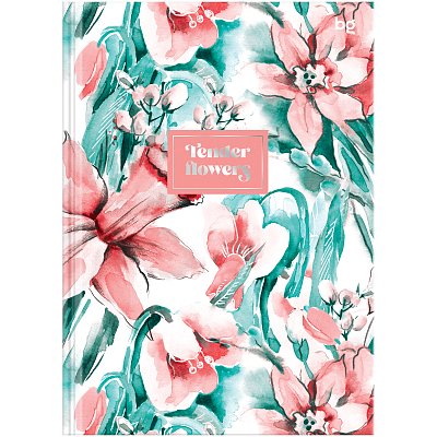 Бизнес-блокнот А5, 120л., евроформат, BG «Tender flowers», матовая ламинация, тиснение фольгой