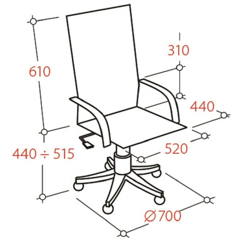 Кресло для руководителя Easy Chair-571 TTW черное (ткань/сетка/металл)