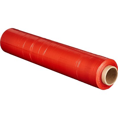 Стрейч-пленка для ручной упаковки 190 м x 50 см x 23 мкм красная вес 2 кг (престретч 180%)