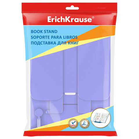 Подставка для книг и учебников ERICH KRAUSE «Pastel», пластиковая, фиолетовая