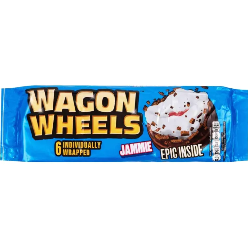 Печенье бисквитное Wagon Wheels Jammie с суфле и джемом 228.6 г