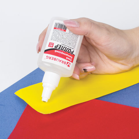 Клей-роллер канцелярский BRAUBERG (для бумаги, картона), 65 г