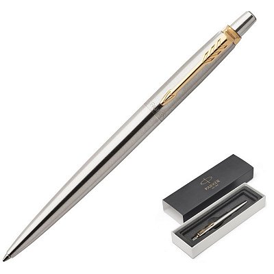 Ручка шариковая Parker Jotter GT синяя серебристый корпус (артикул производителя 1953182)