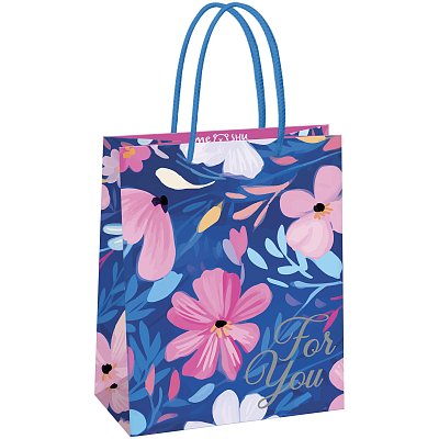Пакет подарочный 18×23×10см MESHU «Flower pattern», матовая ламинация