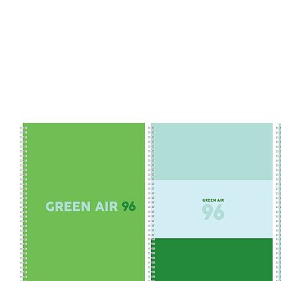 Тетрадь 96л., А4, клетка, на гребне BG «Green air», матовая ламинация