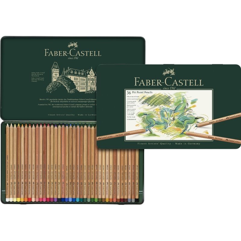 Пастельные карандаши Faber-Castell «Pitt Pastel» 36цв., метал. коробка