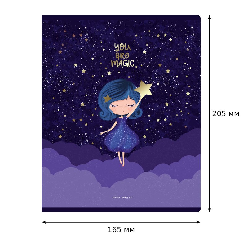 Тетрадь 48л., А5, клетка BG «Sweet dreams», тиснение фольгой